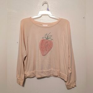 Super Soft Pink Strawberry Sweatshirt
